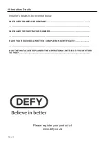 Preview for 24 page of Defy DHG134 Instruction Manual