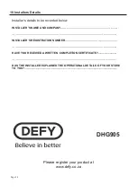 Preview for 24 page of Defy DHG905 Instruction Manual