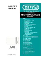 Defy DMO 336 Owner'S Manual preview