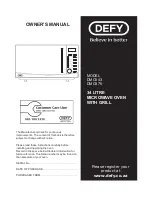 Defy DMO 343 Owner'S Manual preview