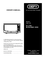 Preview for 1 page of Defy DMO 345 Owner'S Manual