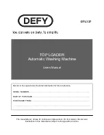 Предварительный просмотр 1 страницы Defy DTL 137 User Manual