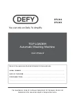 Предварительный просмотр 1 страницы Defy DTL144 User Manual