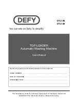 Preview for 1 page of Defy DTL148 User Manual