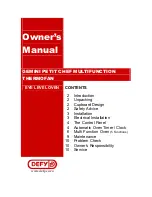 Defy GEMINI PETIT CHEF MULTIFUNCTION THERMOFAN Owner'S Manual предпросмотр