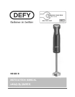 Defy HB 620 B Instruction Manual предпросмотр