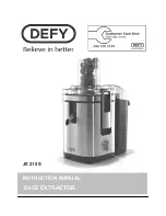 Defy JE 210 S Instruction Manual preview