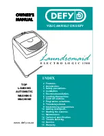 Defy LAUNDROMAID Electro Logic 1300 Owner'S Manual предпросмотр