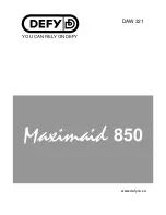 Предварительный просмотр 1 страницы Defy Maximaid 850 DAW 321 User Manual