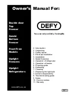 Defy upright refrigerator Owner'S Manual предпросмотр