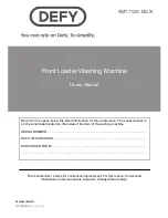 Defy WMY 71283 MLCW User Manual предпросмотр