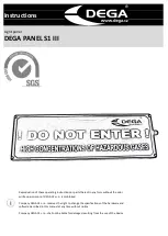 Preview for 1 page of DEGA S1 III Instructions