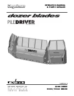 Degelman PILEDRIVER Operator'S Manual/Parts Catalog preview