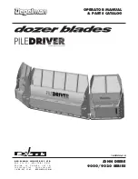 Preview for 1 page of Degelman PILEDRIVER Operator'S Manual/Parts Catalog