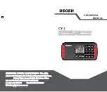 DEGEN CY-1 Operation Manual предпросмотр