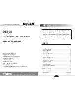 DEGEN DE108 Operating Manual preview