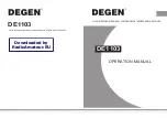 Preview for 1 page of DEGEN DE1103 Operation Manual