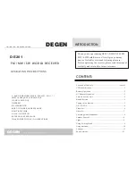 DEGEN DE201 Operating Instructions Manual предпросмотр