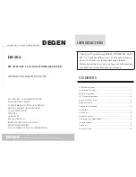 Предварительный просмотр 1 страницы DEGEN DE202 Operating Instructions Manual