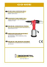 Degometal GO 40E Instruction Manual preview