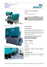 Preview for 27 page of DEHACO Dust Control Unit User Manual