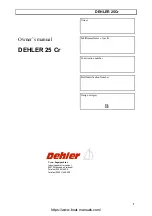 Dehler 25 CR Owner'S Manual preview