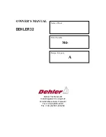 Preview for 1 page of Dehler 32 Owner'S Manual