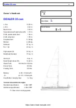 Dehler 35 cws Owner'S Handbook Manual предпросмотр