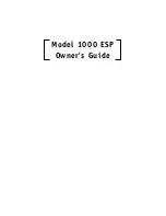 DEI 1000ESP Owner'S Manual preview
