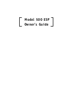 DEI 500 ESP Owner'S Manual preview