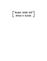 DEI 5000 ESP Owner'S Manual preview