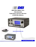 Предварительный просмотр 1 страницы DEI PDG-2515 Operating Manual