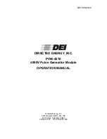 Предварительный просмотр 1 страницы DEI PVM-4210 Operation Manual