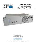 Preview for 1 page of DEI PVX-4140 B Operating Manual