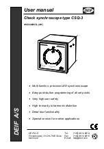 Deif CSQ-3 User Manual preview