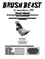 Предварительный просмотр 1 страницы DEK Brush Beast 36BB Owner'S Manual