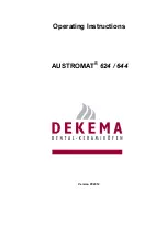 Dekema AUSTROMAT 624 Operating Instructions Manual preview