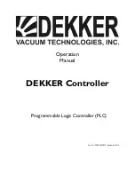 Dekker DVW Series Operation Manual предпросмотр