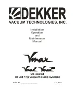 Dekker Vmax Installation, Operation And Maintenance Manual preview