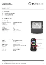 Предварительный просмотр 5 страницы DekoLight 732075 Product Notes Manual