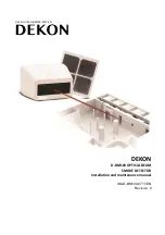 DEKON D-BM100 Installation And Maintenance Manual предпросмотр