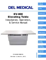 Del Medical EV-800 Installation, Operation & Service Manual предпросмотр