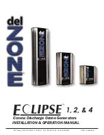 Предварительный просмотр 1 страницы Del ozone Eclipse-1 Installation & Operation Manual