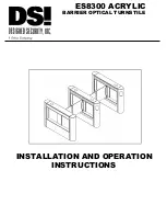 Preview for 1 page of DELEX DSI ES8300 Installation And Operation Instructions Manual