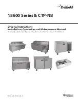 Delfield 18600 Series Installation, Operation And Maintenance Manual preview