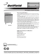 Delfield 403 Standard Specification Sheet предпросмотр