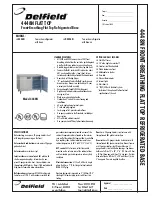 Delfield 4448N Specification Sheet предпросмотр