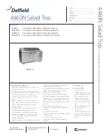 Delfield 4460N-12 Specification Sheet предпросмотр