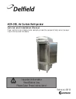 Delfield ACR-26S Service And Installation Manual preview