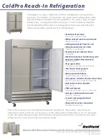 Preview for 2 page of Delfield ColdPro R1FL Features